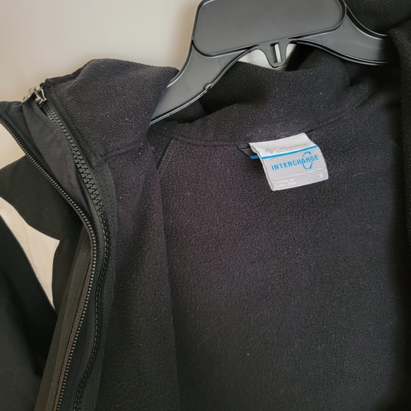 2 IN 1 COLUMBIA WOMENS WINTER JACKET COAT BLACK & WHITE - Picture 7 of 12